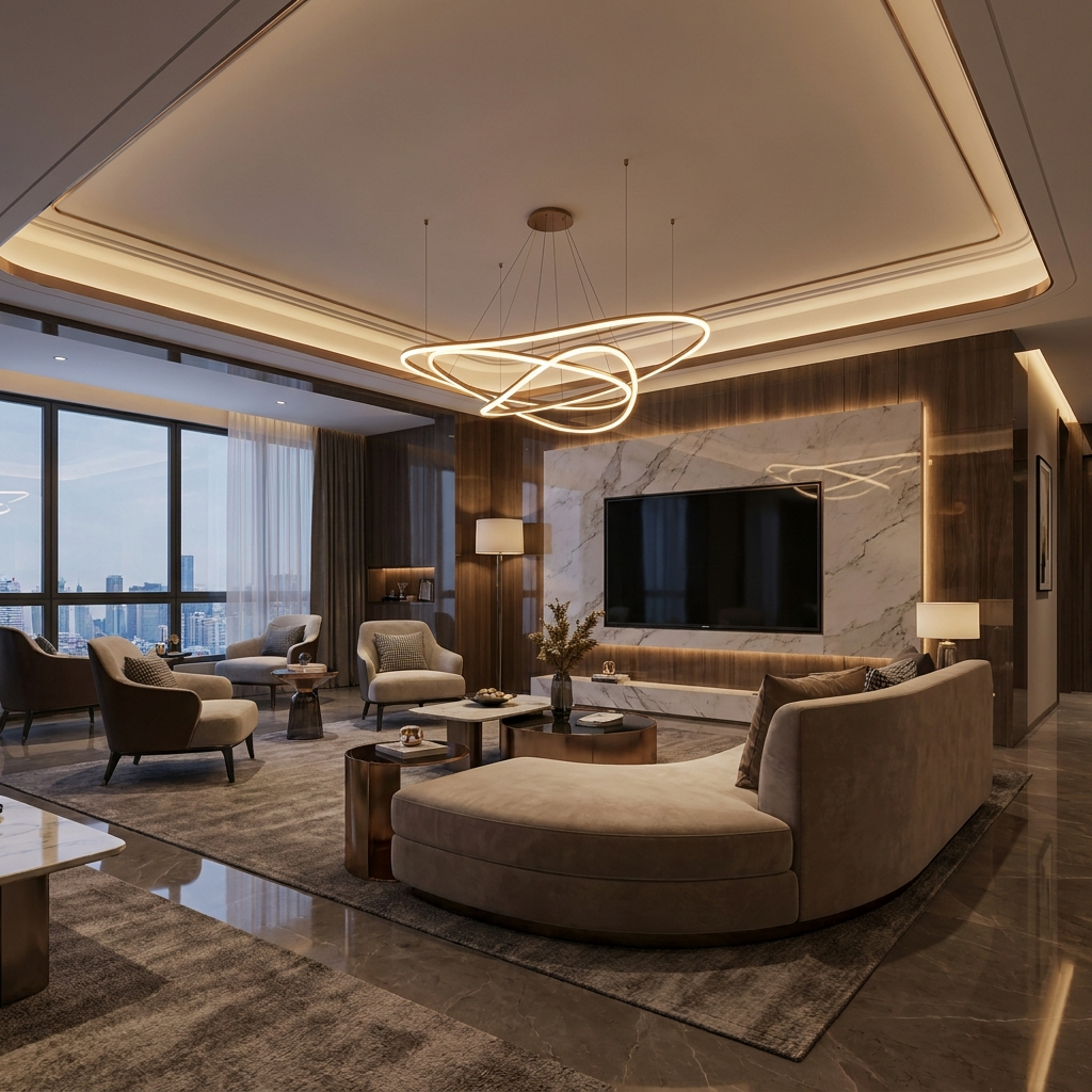 Lustre LED Living Moderne – Cu Telecomanda si Lumina Reglabila