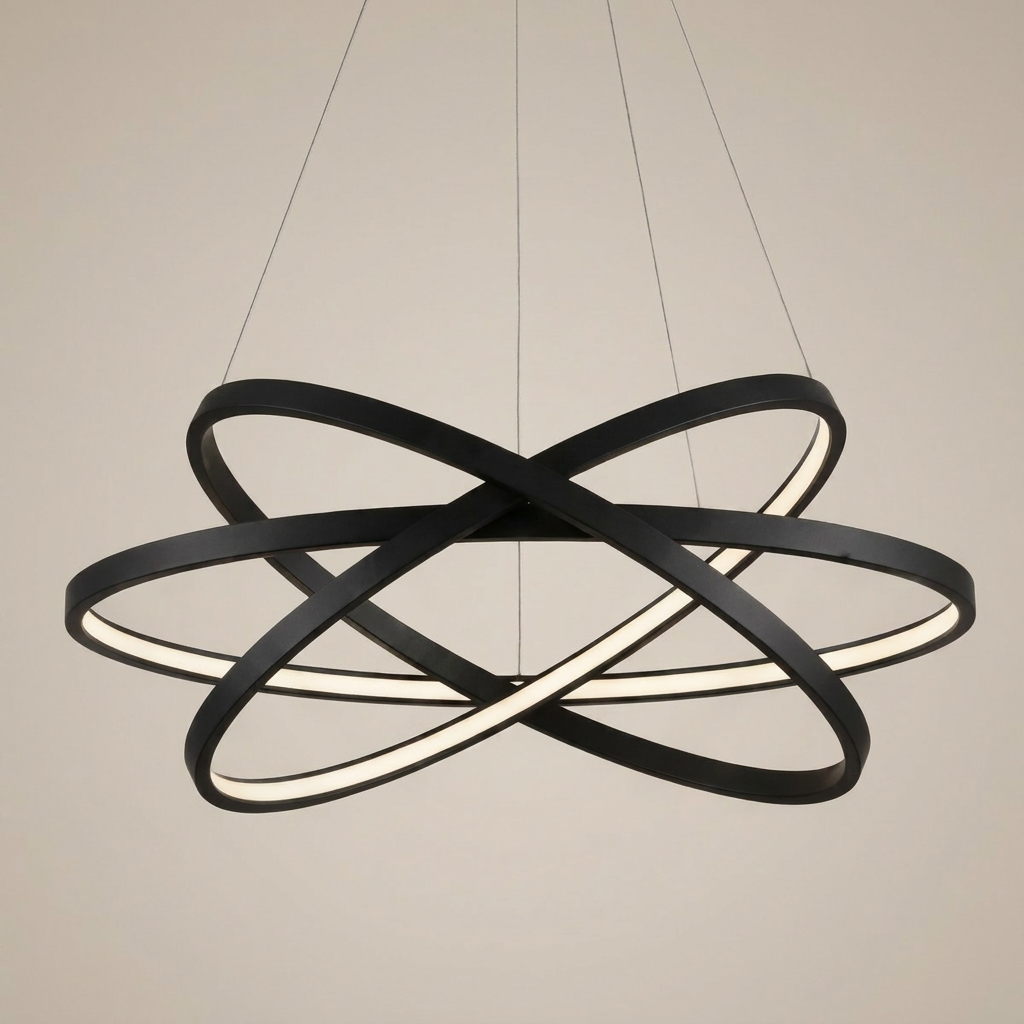 Lustre LED Negre – Design Industrial si Minimalist