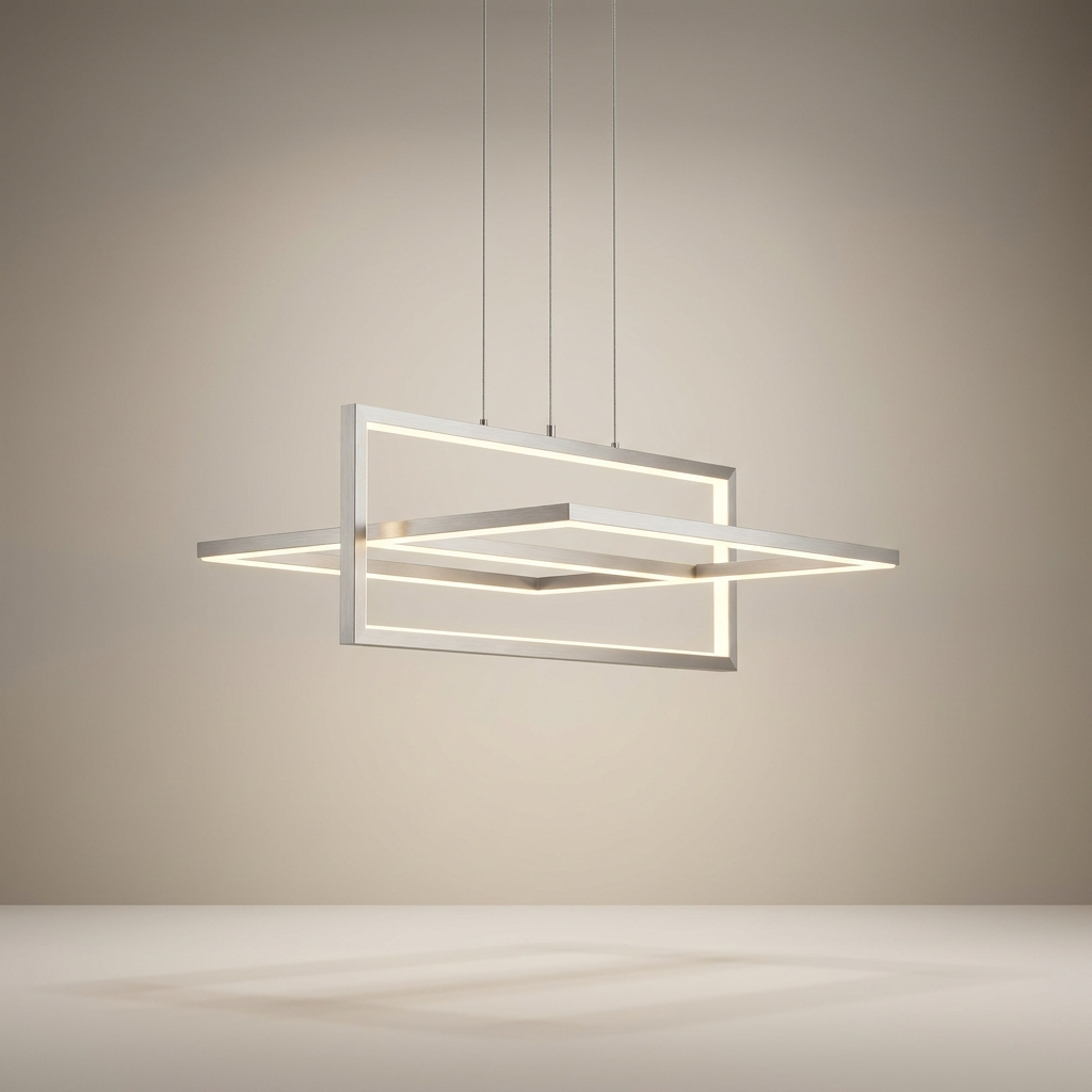 Lustre LED Patrate – Design Geometric Modern