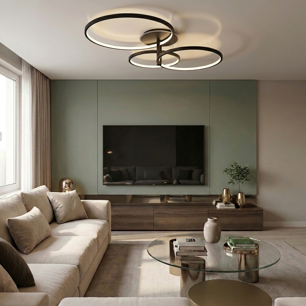 Lustră LED rotunda 100W neagra - lustre-led.ro