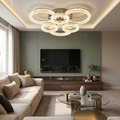 Lustra LED cu telecomanda, 200W, argintie, trei tipuri de lumina calda/naturala/rece, dimabila, aplicata, rotunda