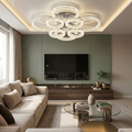 Lustra LED cu telecomanda, 240W, argintie, trei tipuri de lumina calda/naturala/rece, dimabila, aplicata, rotunda
