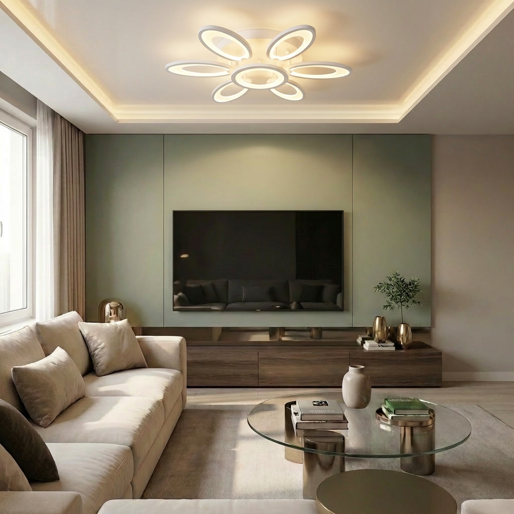 Lustră LED rotunda 156W alba - lustre-led.ro