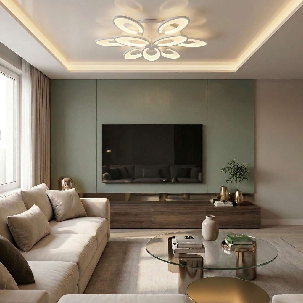 Lustră LED rotunda 132W alba - lustre-led.ro