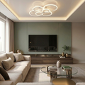 Lustra LED cu telecomanda, 160W, alba, trei tipuri de lumina calda/naturala/rece, dimabila, aplicata, rotunda