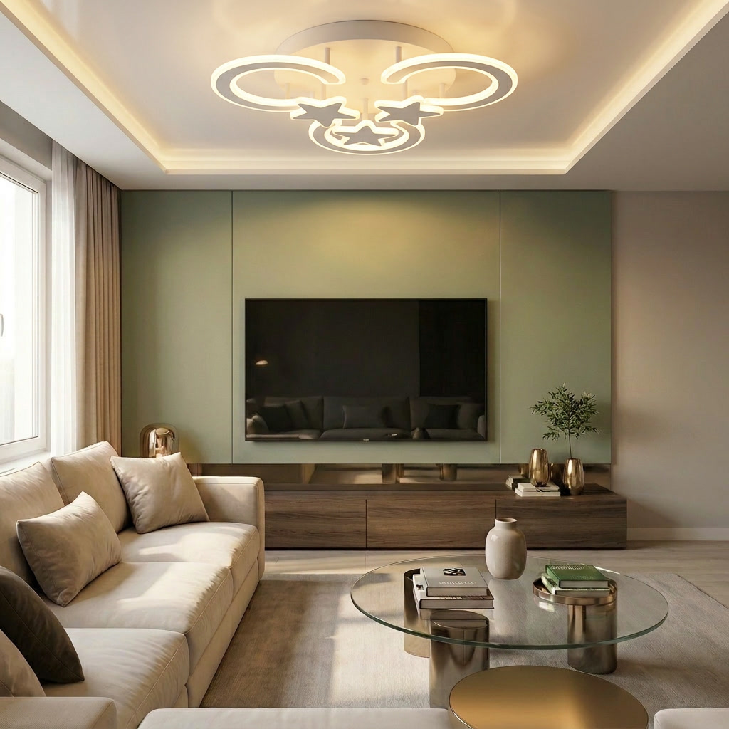 Lustră LED rotunda 120W alba - lustre-led.ro