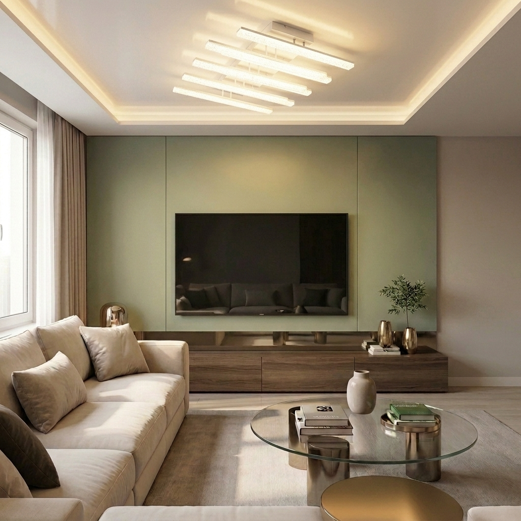 Lustră LED asimetrica 224W alba - lustre-led.ro