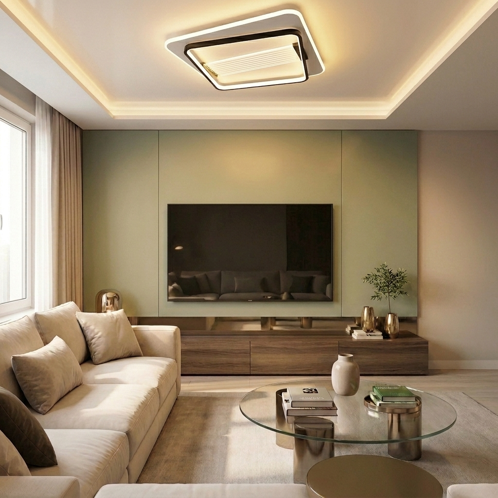 Lustră LED patrata 126W alba - lustre-led.ro
