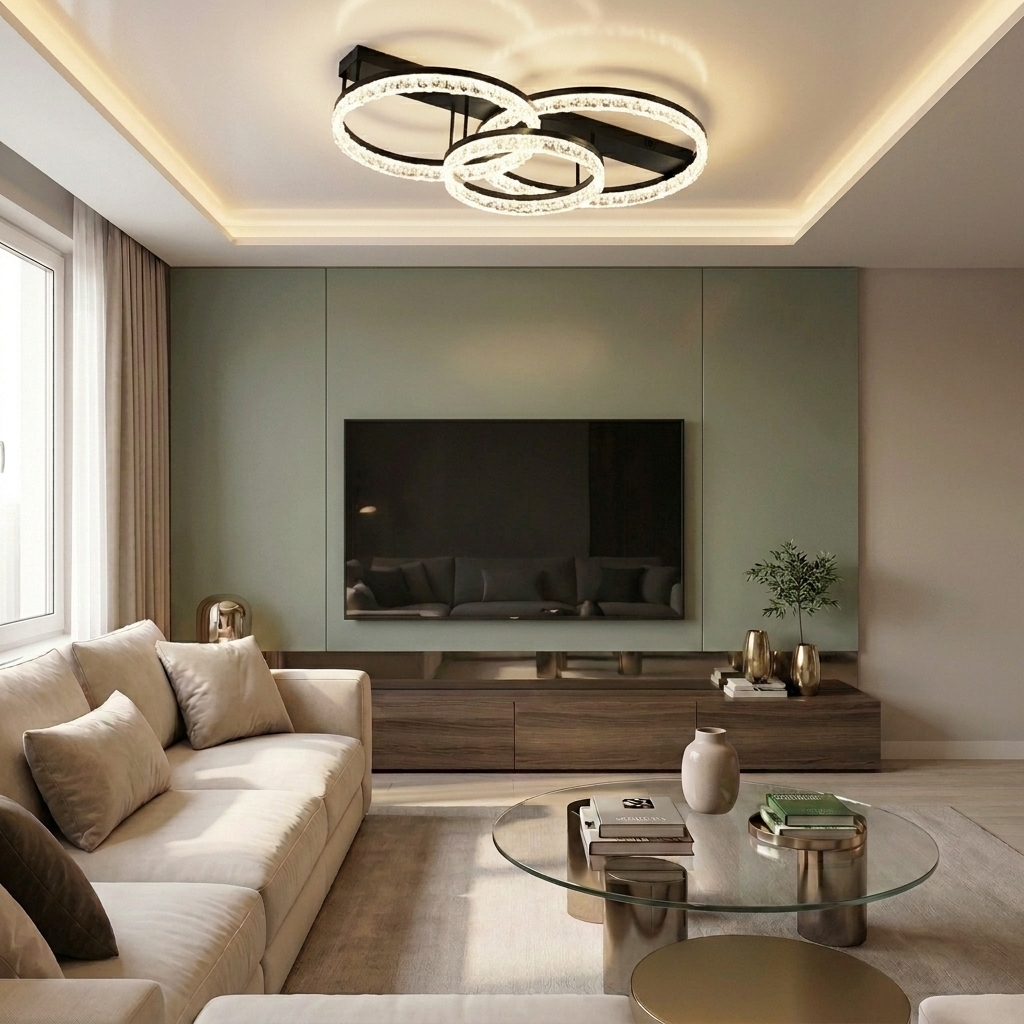 Lustră LED rotunda 240W neagra - lustre-led.ro