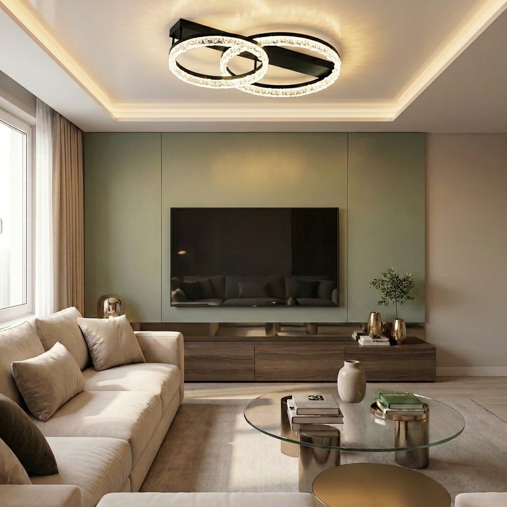 Lustră LED rotunda 120W neagra - lustre-led.ro