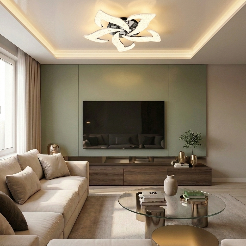 Lustră LED rotunda 100W argintie - lustre-led.ro