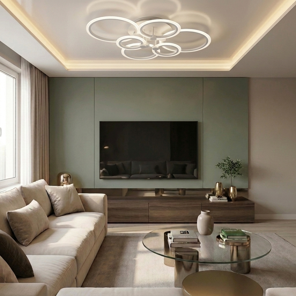Lustră LED rotunda 160W alba - lustre-led.ro