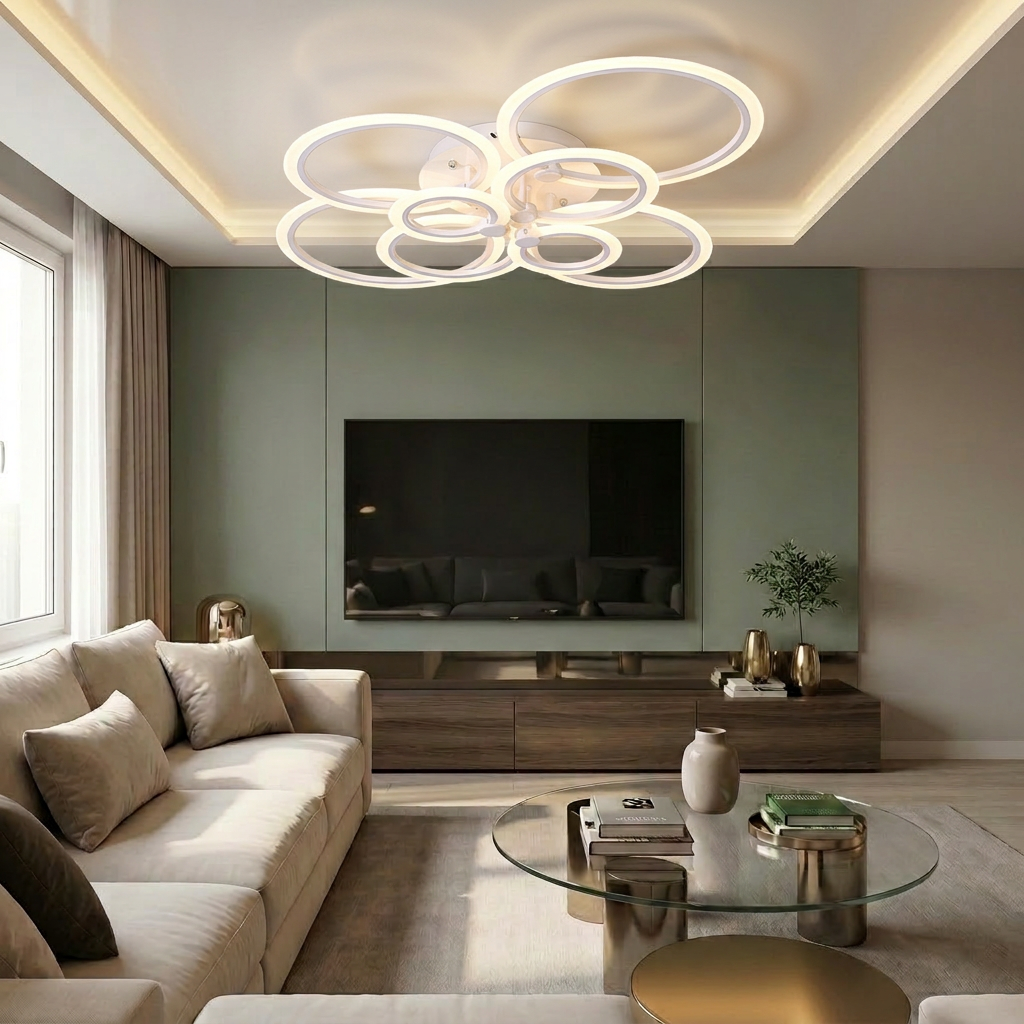 Lustră LED rotunda 161W alba - lustre-led.ro