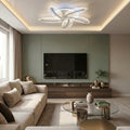 Lustra LED cu telecomanda, 96W, alba, trei tipuri de lumina calda/naturala/rece plus RGB, dimabila, aplicata, rotunda