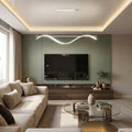 Lustra LED cu telecomanda, 30W, alba, trei tipuri de lumina calda/naturala/rece, dimabila, suspendata, liniara