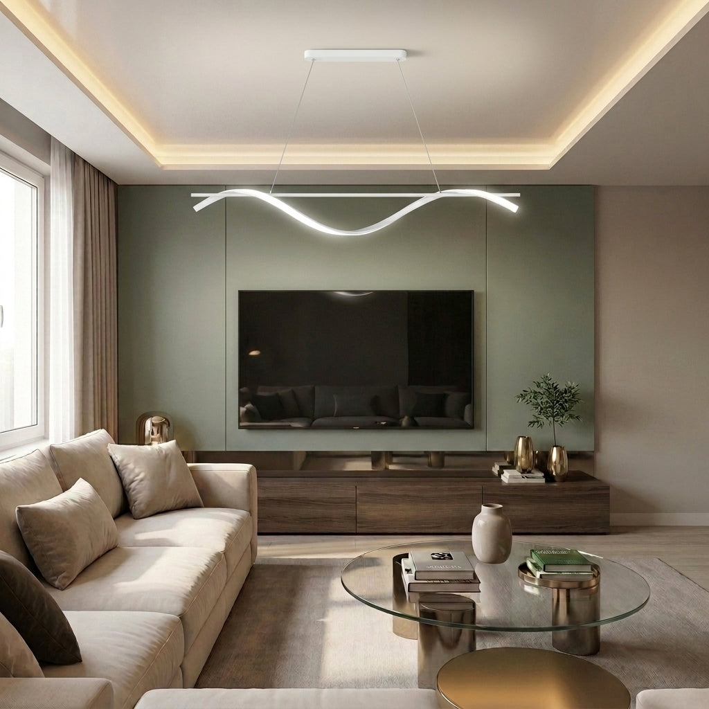 Lustră LED liniara 30W alba - lustre-led.ro