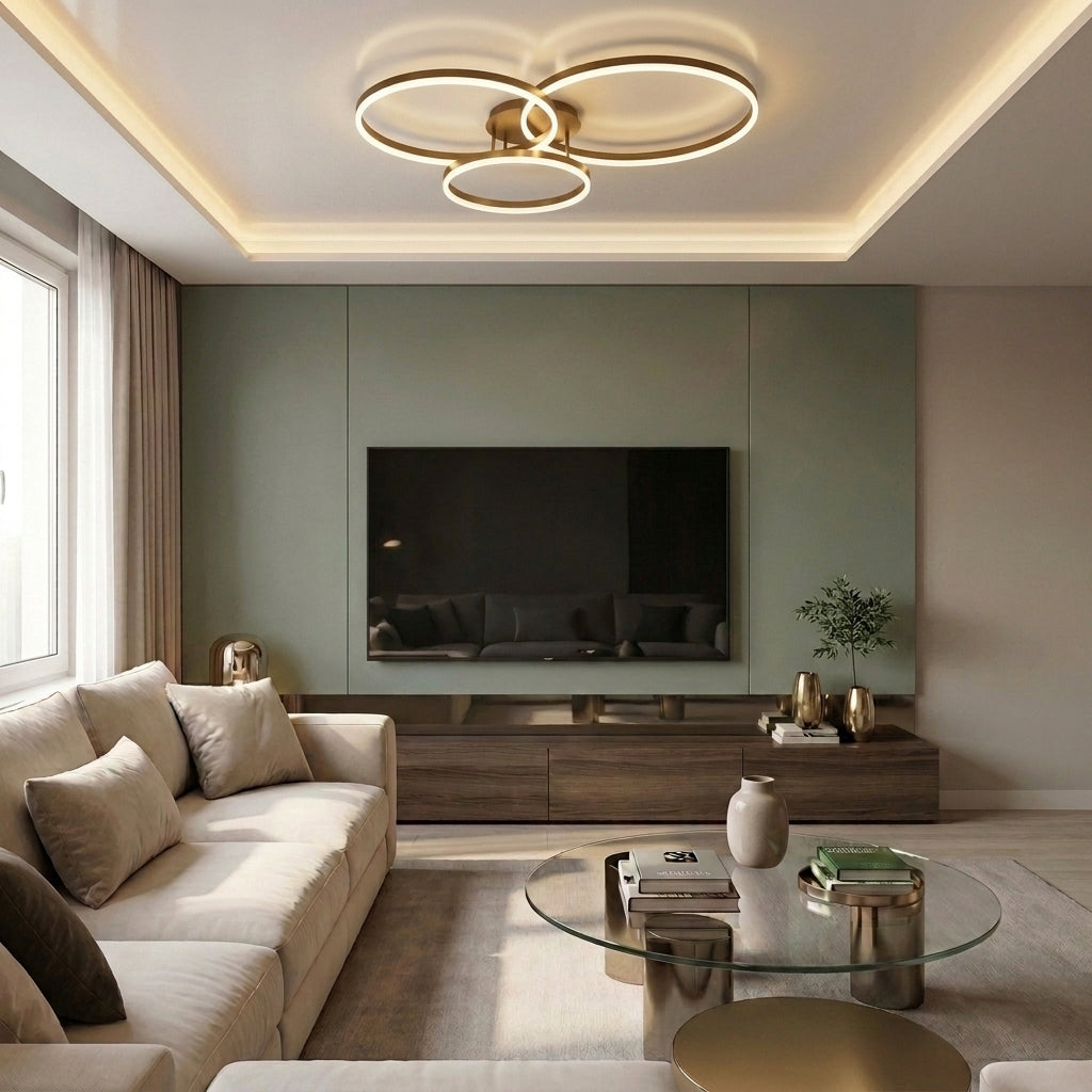 Lustră LED rotunda 136W neagra - lustre-led.ro