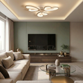 Lustra LED cu telecomanda, 98W, alba, trei tipuri de lumina calda/naturala/rece, dimabila, aplicata, rotunda