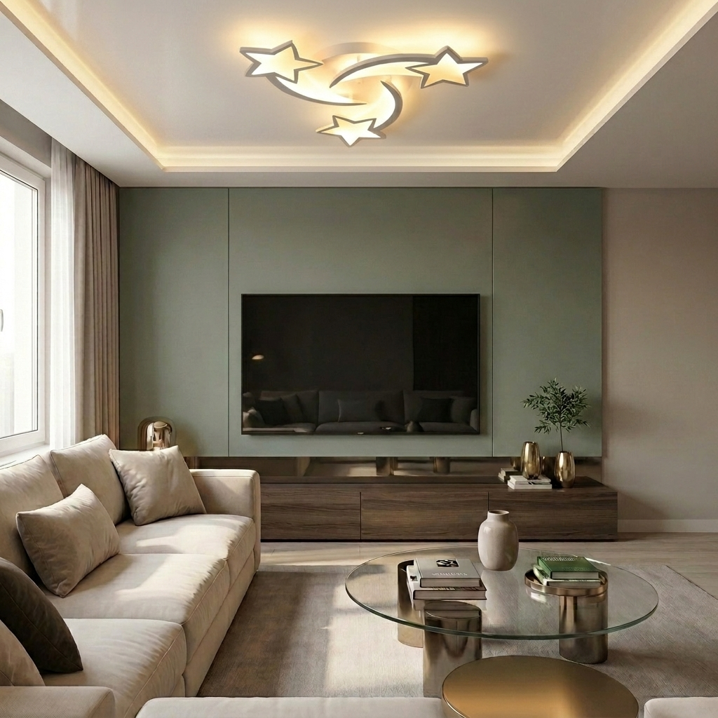 Lustră LED asimetrica 60W alba - lustre-led.ro