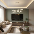 Lustra LED cu telecomanda, 94W, alba, trei tipuri de lumina calda/naturala/rece, dimabila, suspendata, liniara