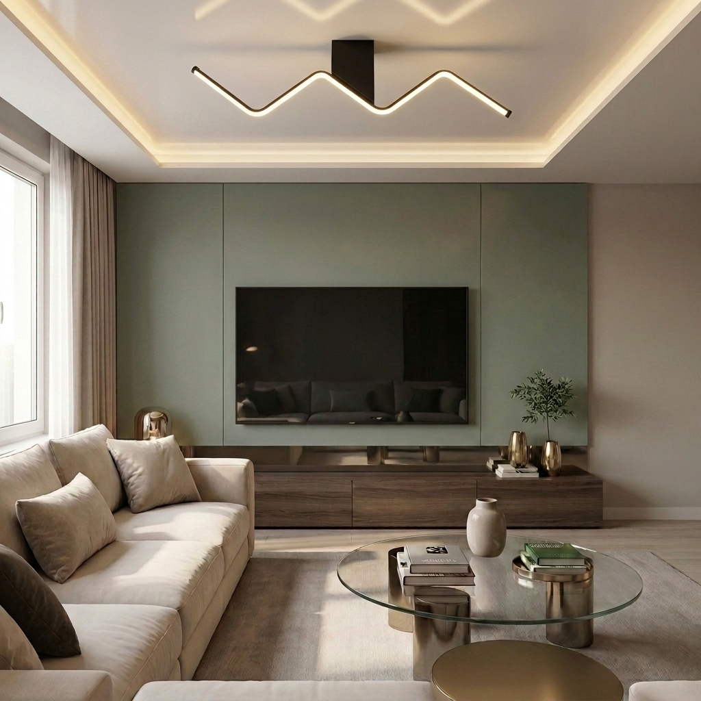Lustră LED liniara 40W neagra - lustre-led.ro