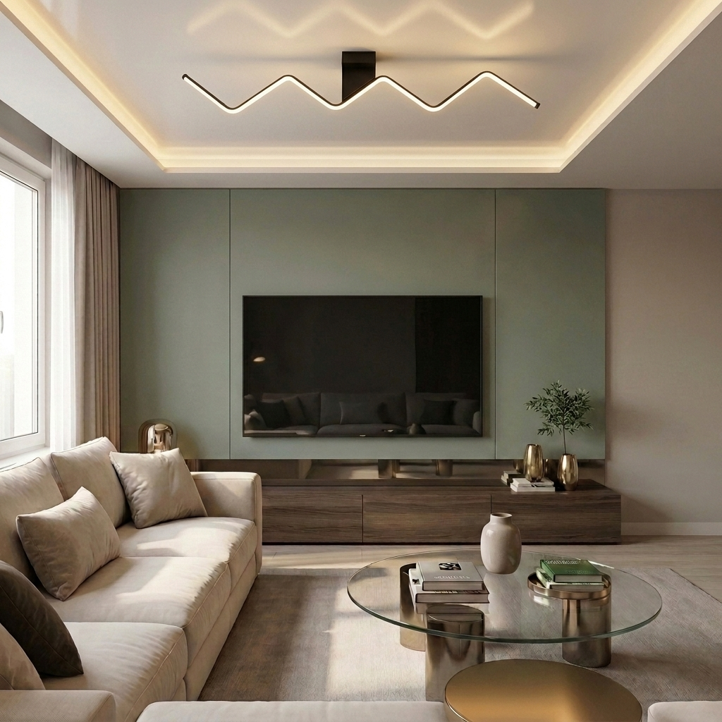 Lustră LED liniara 56W neagra - lustre-led.ro