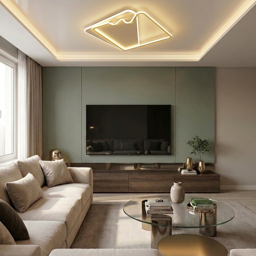Lustră LED patrata 160W alba - lustre-led.ro