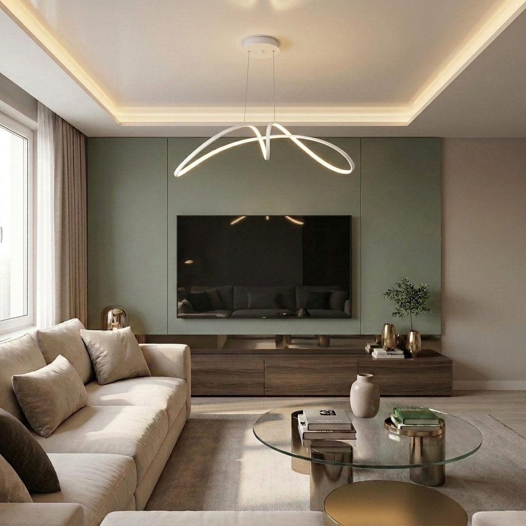 Lustră LED liniara 108W alba - lustre-led.ro