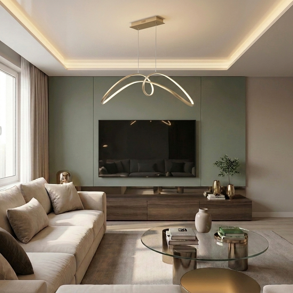 Lustră LED liniara 108W aurie - lustre-led.ro