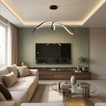 Lustra LED cu telecomanda, 109W, neagra, trei tipuri de lumina calda/naturala/rece, dimabila, suspendata, liniara