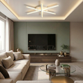 Lustra LED cu telecomanda, 78W, alba, trei tipuri de lumina calda/naturala/rece, dimabila, aplicata, asimetrica