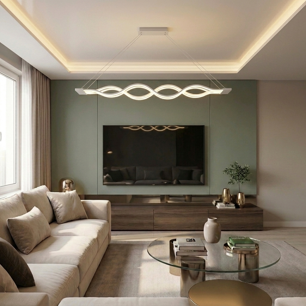 Lustră LED liniara 152W alba - lustre-led.ro