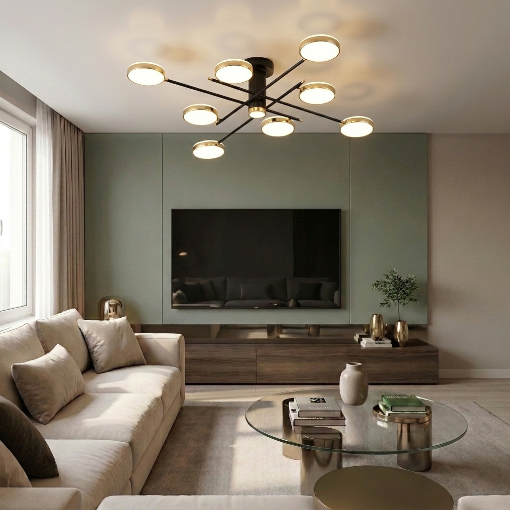 Lustră LED patrata 120W neagra - lustre-led.ro
