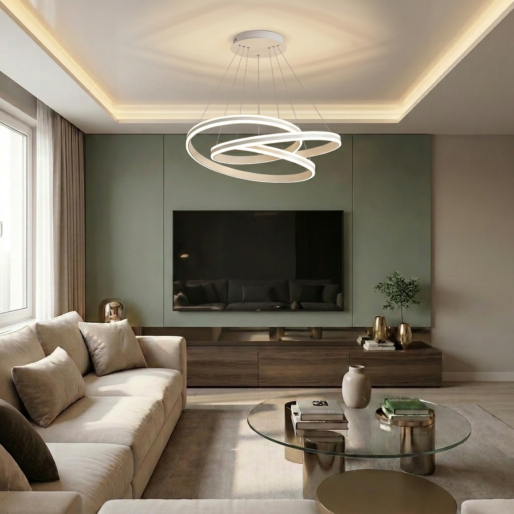 Lustră LED rotunda 126W alba - lustre-led.ro