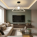 Lustra LED cu telecomanda, 78W, neagra, trei tipuri de lumina calda/naturala/rece, dimabila, suspendata, rotunda