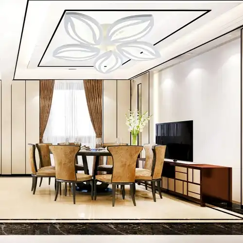 Lustra LED cu telecomanda, alba, rotunda, 80W, trei tipuri de lumina calda/naturala/rece, dimabila, 55x55x10cm, aplicata, moderna 2836