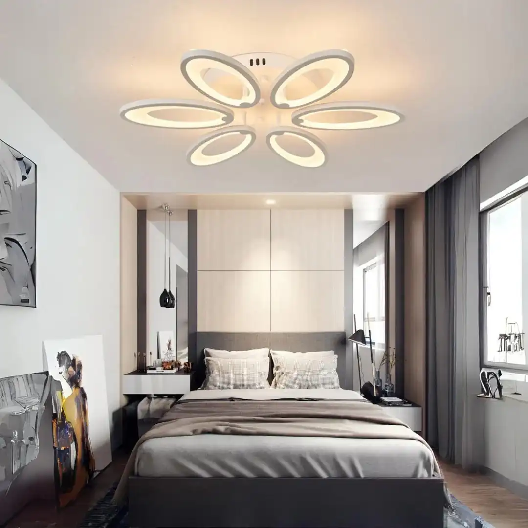 Lustra LED cu telecomanda, alba, rotunda, 132W, trei tipuri de lumina calda/naturala/rece, dimabila, 60x60x10cm, aplicata, moderna 2839