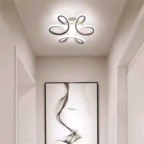 Lustra LED alba, rotunda, 27W, trei tipuri de lumina calda/naturala/rece, 27x27x8cm, aplicata, moderna LC2883