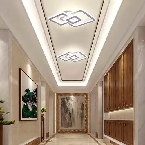 Lustra LED cu telecomanda, alba, patrata, 50W, trei tipuri de lumina calda/naturala/rece, dimabila, 25x25x8cm, aplicata, moderna 2831