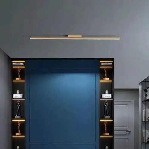 Lustra LED aurie, liniara, 40W, trei tipuri de lumina calda/naturala/rece, 100x4x6cm, aplicata, moderna LC2922